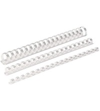 Пластиковые пружины для переплета (19 мм/165) белые (100шт в пачке)
