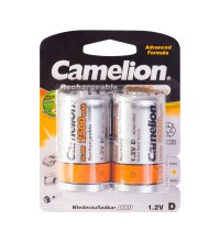 Аккумулятор, CAMELION, NH-D2500BP2, Rechargeable, D, 1.2V, 2500 mAh, 2 шт., Блистер