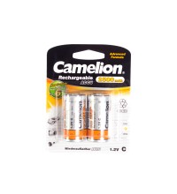 Аккумулятор, CAMELION, NH-C2500BP2, Rechargeable, C, 1.2V, , 2 шт. в блистере