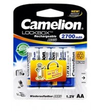 Аккумулятор CAMELION Lockbox Rechargeable NH-AA2700LBP4, AA, 1.2V, 2700 mAh, 4 шт., Блистер