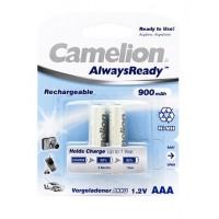 Аккумулятор CAMELION AlwaysReady Rechargeable, NH-AAA900ARBP2, AAA, 1.2V, 900 mAh, 2 шт., Блистер