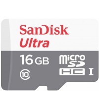 Карта памяти SANDISK ULTRA 16GB microSD UHS-I (Class 10) U1 SDSQUNB-016G-GN3MN