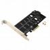 Адаптер для подключения M.2 SSD (M Key) + M.2 SSD (B Key) в PCI-E x4