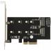 Адаптер для подключения M.2 SSD (M Key) + M.2 SSD (B Key) в PCI-E x4