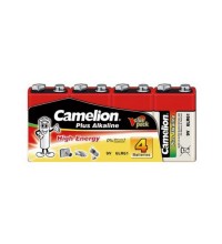 Батарейка CAMELION Plus Alkaline 6LR61-SP4, 6F22(крона), 9V, 680 mAh, 4шт., Плёнка