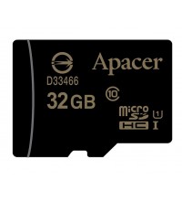 Карта памяти MicroSDHC Apacer AP32GMCSH10U1-R, 32GB, с адаптером SD
