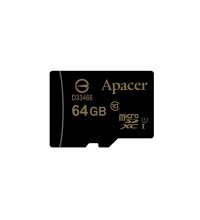 Карта памяти Apacer AP64GMCSX10U1-R, MicroSDXC, 64GB, адаптер SD