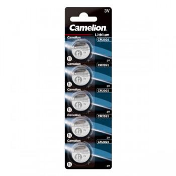 Батарейка, CAMELION, CR2025-BP5, Lithium Battery, CR2025, 3V, 220 mAh, 5 шт. в блистер