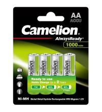 Аккумулятор CAMELION AlwaysReady Rechargeable, NH-AA1000ARBP4, AA, 1.2V, 1000 mAh, 4 шт., Блистер