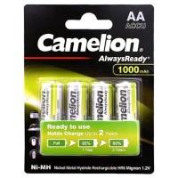 Аккумулятор, CAMELION, NH-AAA1100ARBP4, AlwaysReady Ni-MH Rechargeable, AAA, 1.2V, 1100 mAh, 4 шт.,