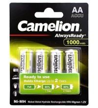 Аккумулятор, CAMELION, NH-AAA1100ARBP4, AlwaysReady Ni-MH Rechargeable, AAA, 1.2V, 1100 mAh, 4 шт.,