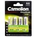 Аккумулятор, CAMELION, NH-AAA1100ARBP4, AlwaysReady Ni-MH Rechargeable, AAA, 1.2V, 1100 mAh, 4 шт.,