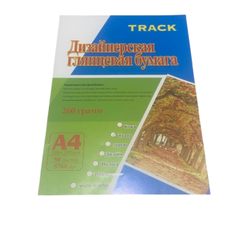 Фотобумага  А4 260г Track текстурная "ткань" Двухсторонняя