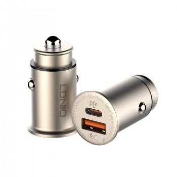 Автомобильное Зарядное Устройство LDNIO C506Q, + кабель USB TypeC, PD + QC4, 30W