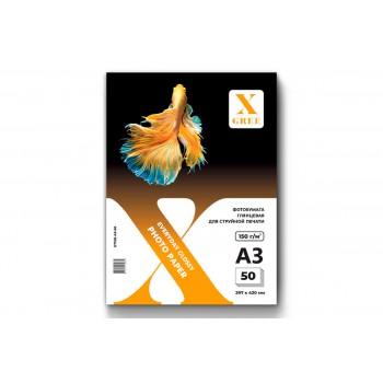 Фотобумага X-GREE E7150-A3-50 для струйной печати, Глянцевая, EVERYDAY, A3*297x420мм/50л/150г