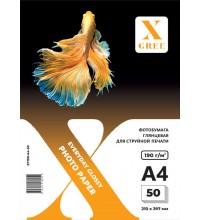 E7190-A4-50 Фотобумага для струйной печати X-GREE Глянцевая EVERYDAY A4*210x297мм/50л/190г NEW (22)