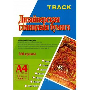 Фотобумага  А4 260г Track текстурная "дерево" Двухсторонняя