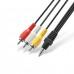 Переходник, 3RCA  на MINI JACK 3.5 мм, SHIP, SH8092-1.5P