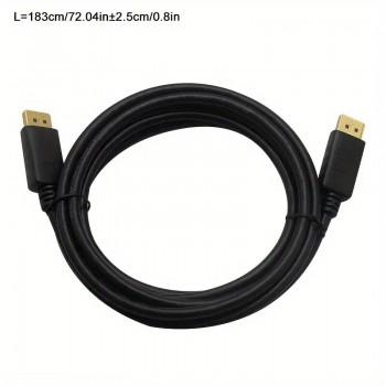 Кабель DisplayPort (m) - DisplayPort (m), v1.4, 1.8м, 4K, 144Hz, Black