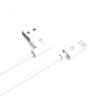 Кабель USB HOCO UPM10 MicroUSB, с боковым входом, белый
