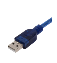 Кабель USB AM - USB BM интерфейсный `iLAN`, голубой,  3м, (св.пак)