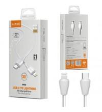 Интерфейсный кабель LDNIO LC121-C (Type-C - Type-C) white, 1м, 65W