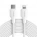 Интерфейсный кабель LDNIO LC121-C (Type-C - Type-C) white, 1м, 65W