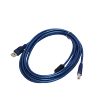 Кабель USB AM - USB BM интерфейсный `iLAN`, голубой,  5м, (св.пак)