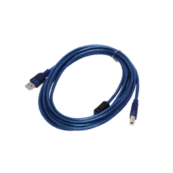 Кабель USB AM - USB BM интерфейсный `iLAN`, голубой,  5м, (св.пак)