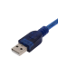 Кабель USB AM - USB BM интерфейсный `iLAN`, голубой,  5м, (св.пак)