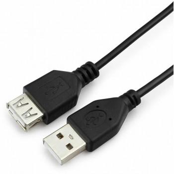 Кабель USB AM - USB AF удл-ль "LAN", 3м, чёрный, OD5.0