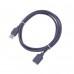 Кабель USB AM - USB AF удл-ль `iLAN`, Lux, медь,  5м, серый