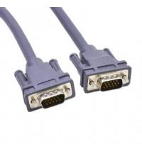 Кабель VGA M - VGA M Lux "iLAN" 10м, 3+6, OD8.0, 100%медь, не экранир, серый