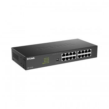 Коммутатор, D-Link, DGS-1016D/J1A, Неуправляемый, 16 портов 10/100/1000M RJ45, Корпус металл, 1U