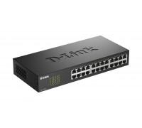 Коммутатор, D-Link, DES-1024D/H2A, Неуправляемый, 24 порта 10/100M RJ45, Корпус металл, 1U