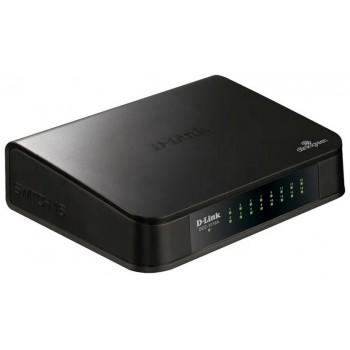 Коммутатор, D-Link, DES-1016A/E2A, Настольный, 16 портов 10/100M RJ45, Корпус пластик