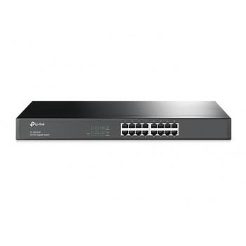 Коммутатор, TP-Link, TL-SG1016, 19-дюймовый стоечный, 16 портов 10/100/1000M RJ45, Корпус металл, 1U