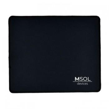 Коврик для мыши _ 21x25х0.2см `MSOL`, малый, чёрный оверлок