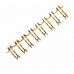 Металлические пружины QP 3:1 A4 size 1/4" (6,4мм/30) желтые  (100шт в пачке)