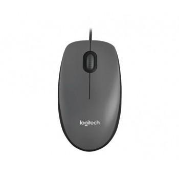 Мышь проводная Logitech M100 белый