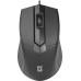 Мышь проводная Defender Optimum MB-270, 3 кнопки,1000 dpi, Black
