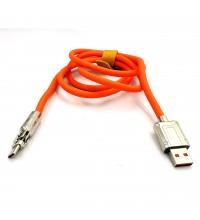 Кабель USB AM - USB M typeC оранжевый