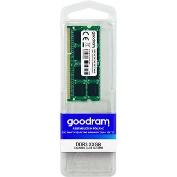 Оперативная память для ноутбука 4Gb DDR3 1600Mhz GOODRAM SODIMM PC3-12800 CL11 GR1600S364L11S/4G