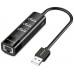 Сетевая карта/Hub USB2.0- LAN+3*USB2.0 `Mindpure` UR008, LX10395