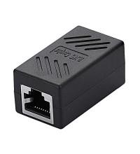 Соединитель RJ45 F- RJ45 F, экранированный, металл, чёрный