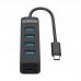USB Hub3.0 `ORICO` TWC3-4A-BK-EP, TypeC 4-порт