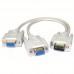Переходник VGA (m) - 2 VGA (f), 20см, OD 4.5, белый
