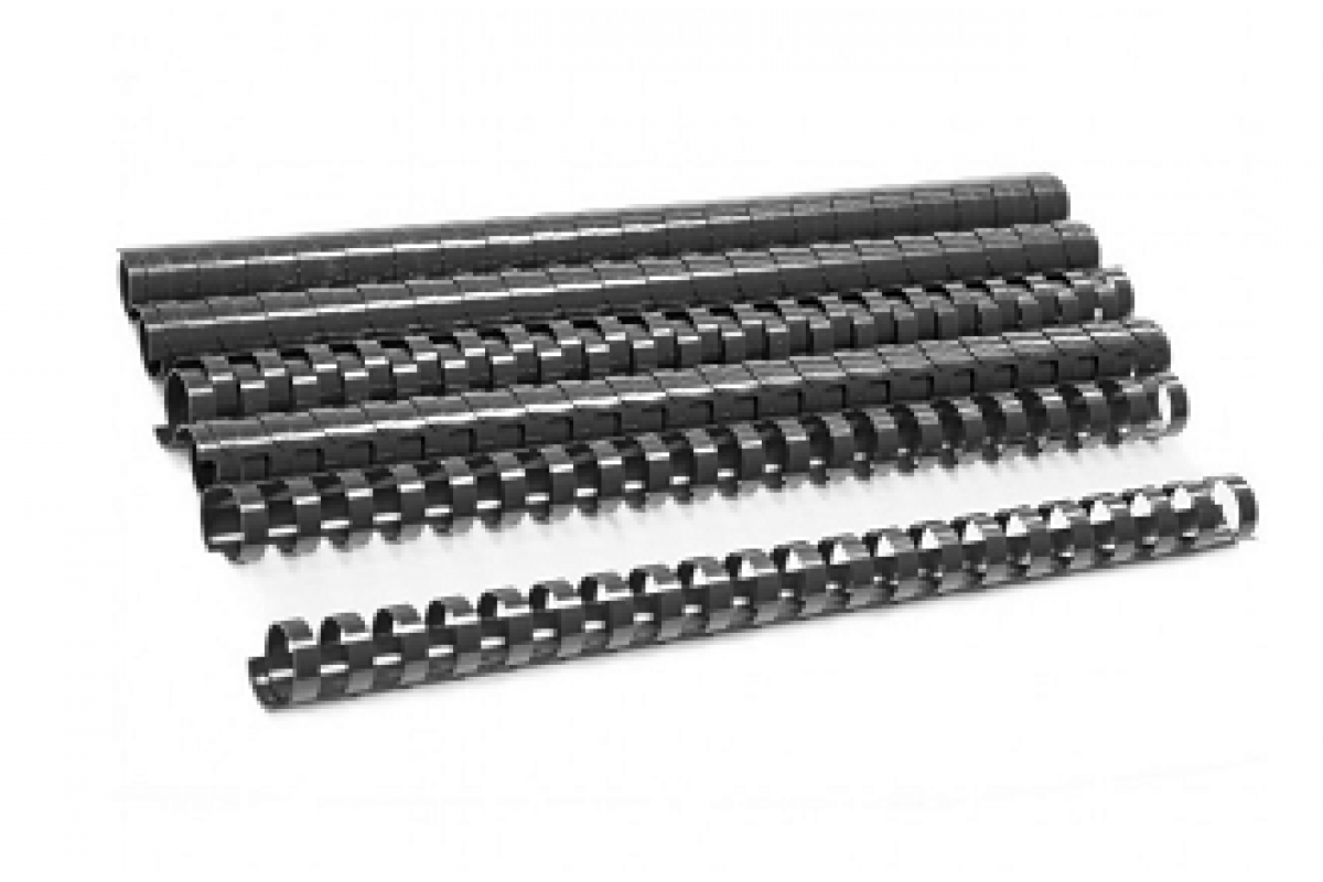 Пластиковые пружины для переплета (8 мм/45) черные  в Атырау .