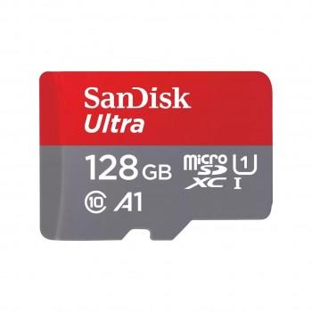 Карта памяти, Sandisk, MicroSD 128GB, с адаптером SD