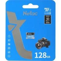 Карта памяти, Netac, NT02P500STN-128G-S, MicroSDXC 128GB (5 лет)